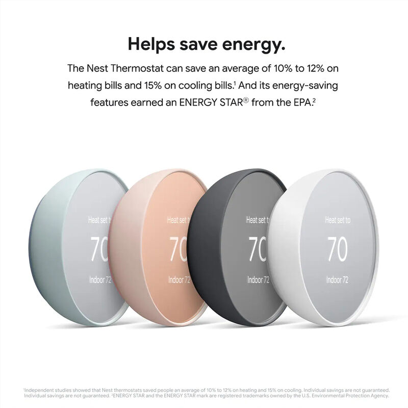 Google Nest Thermostat Snow